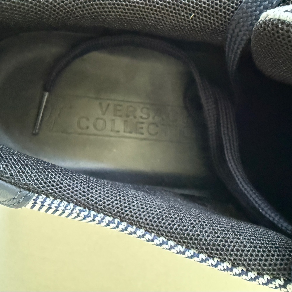 Versace Collection Blue and White Sneakers with Sporty Design - Picture 5 of 6
